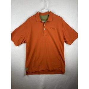 ORVIS Polo Shirt Men's XL Orange Heavyweight